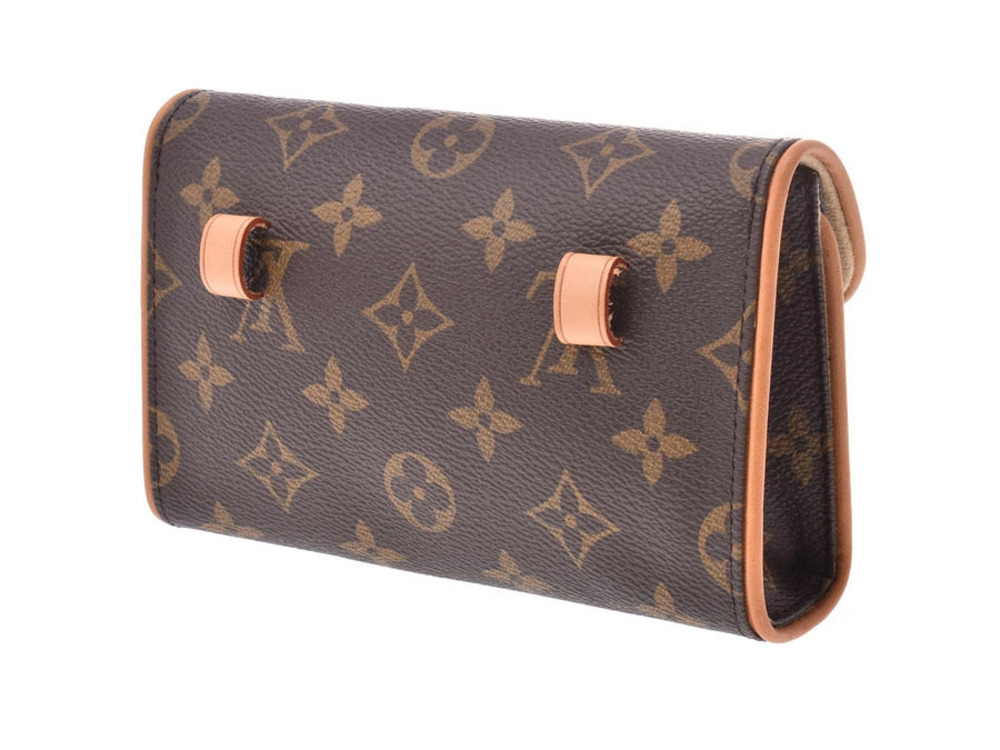 Louis Vuitton Pochette Florentine Brown Leather Monogram Brown